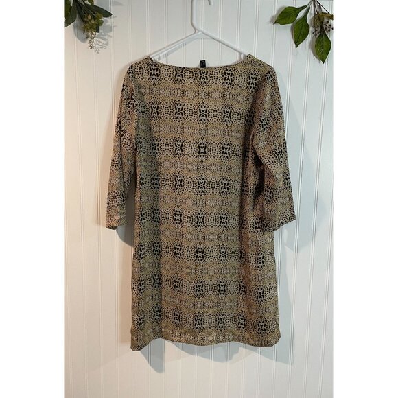 Mango Womens Leopard Print V-Neck Dress With 3/4 Sleeves Size M - Picture 2 of 9